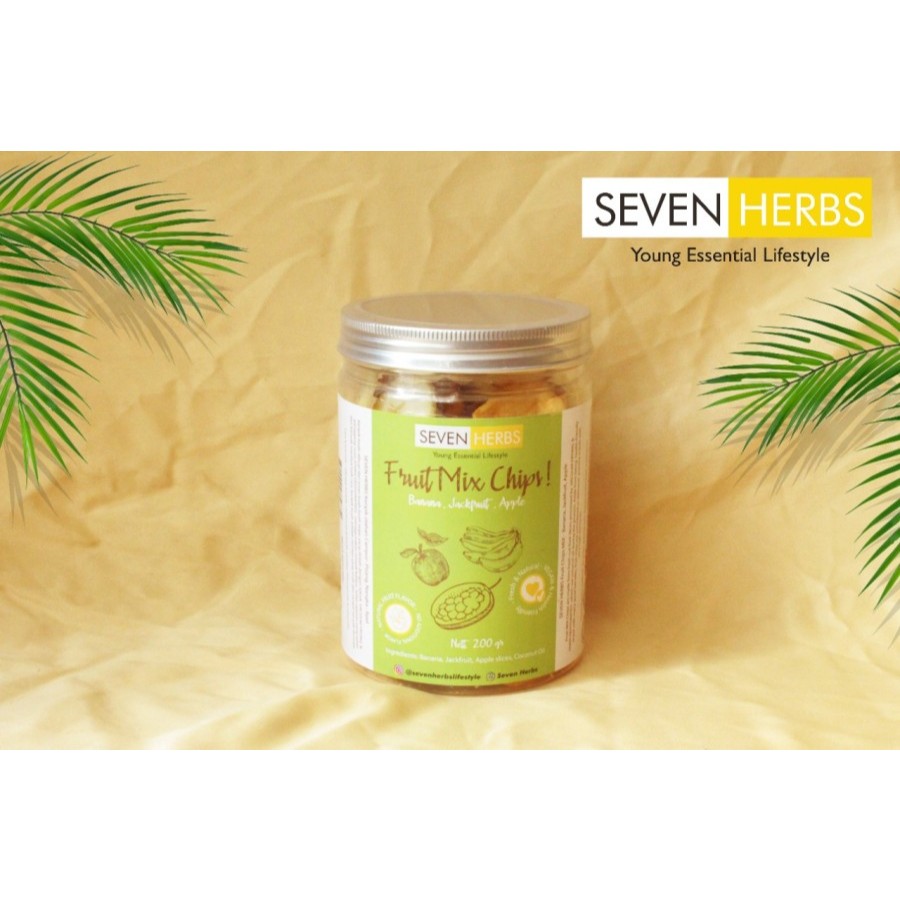 

SEVEN HERBS MIX FRUIT CHIPS 200 GR- BANANA, JACKFRUIT, APPLE