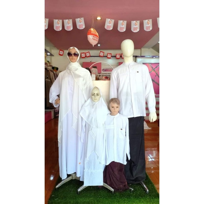 SALE 30% RAYYA SERIES NIBRAS ALINE BROKEN WHITE.GAMIS ANAK NIBRAS PUTIH. GAMIS PUTIH. KOKO PUTIH.nib