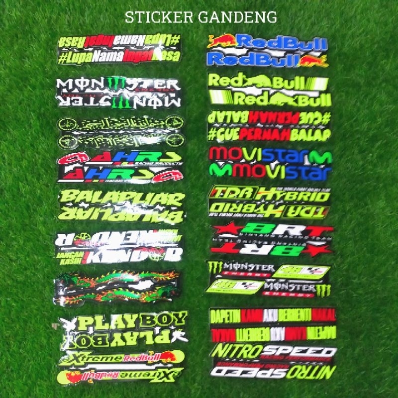 stiker motor isi 100 stiker Graftax sticker helm stiker box motor stiker mobil stiker Graftax isi 10