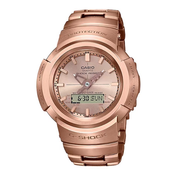 100% asli Jam Tangan Pria Casio G-Shock AWM-500GD-4ADR Full Metal Digital Analog