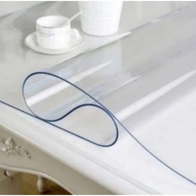 TAPLAK MEJA PVC BENING 70 x 180 cm x 1 mm/TAPLAK MEJA PVC TRANSPARAN LENTUR