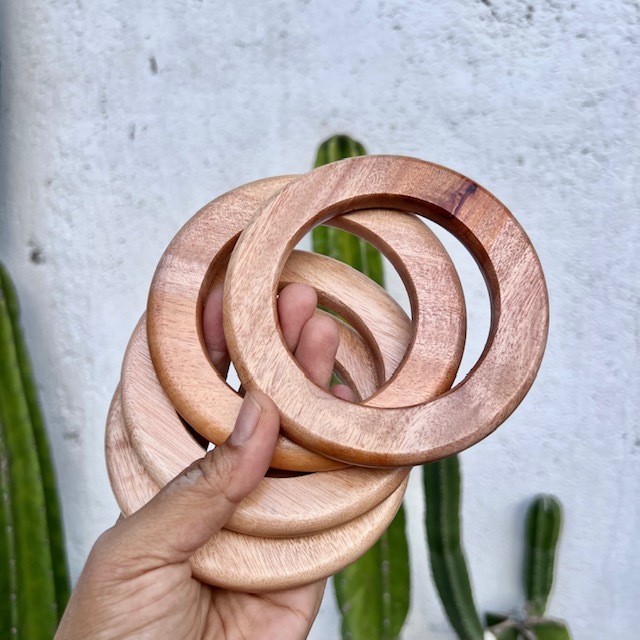 Handle Tas 11Cm Bulat Kayu