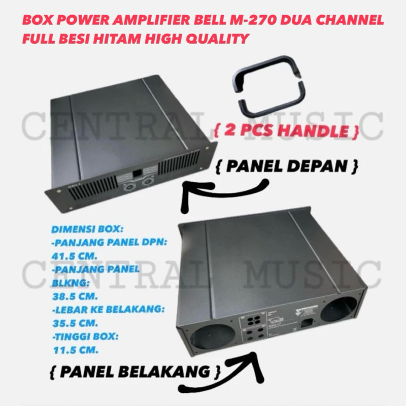 BOX POWER AMPLIFIER BELL M-270 2 CHANNEL FULL BESI HITAM HIGH QUALITY