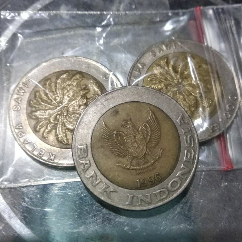 Uang Koin kuning Kuno RI asli Rp.1000,-