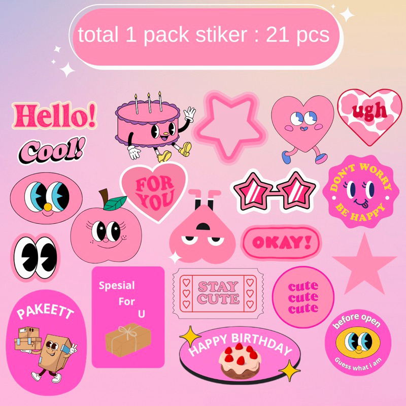 

Birthday Stickers / stiker ulang tahun / stiker ultah / happy birthday / stiker murah / stiker lucu / hampers
