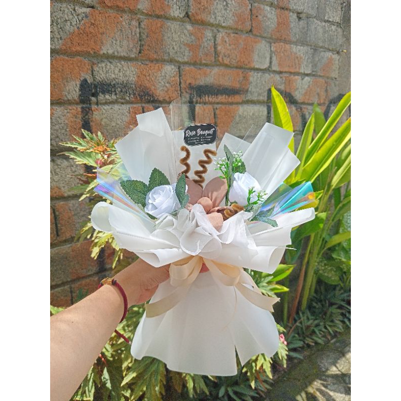 Buket kerudung Super mudah cocok untuk guru,ibu,besti/ Kerudung / bunga / free kartu ucapan / free p