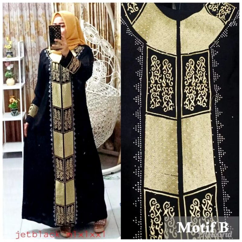 ABAYA TURKEY BORDIR DINASTY UNTUK HAJI DAN UMROH, GAMIS WANITA ELEGAN