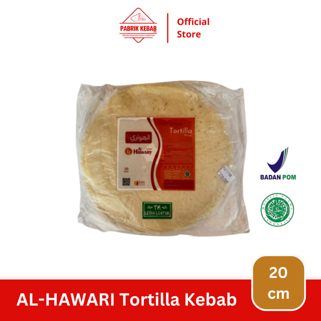 

AL-HAWARI Kulit Kebab Tortilla Kebab 20 Cm 20 Lembar Murah Terlaris