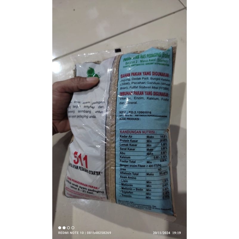 pakan anak ayam 511 1kg