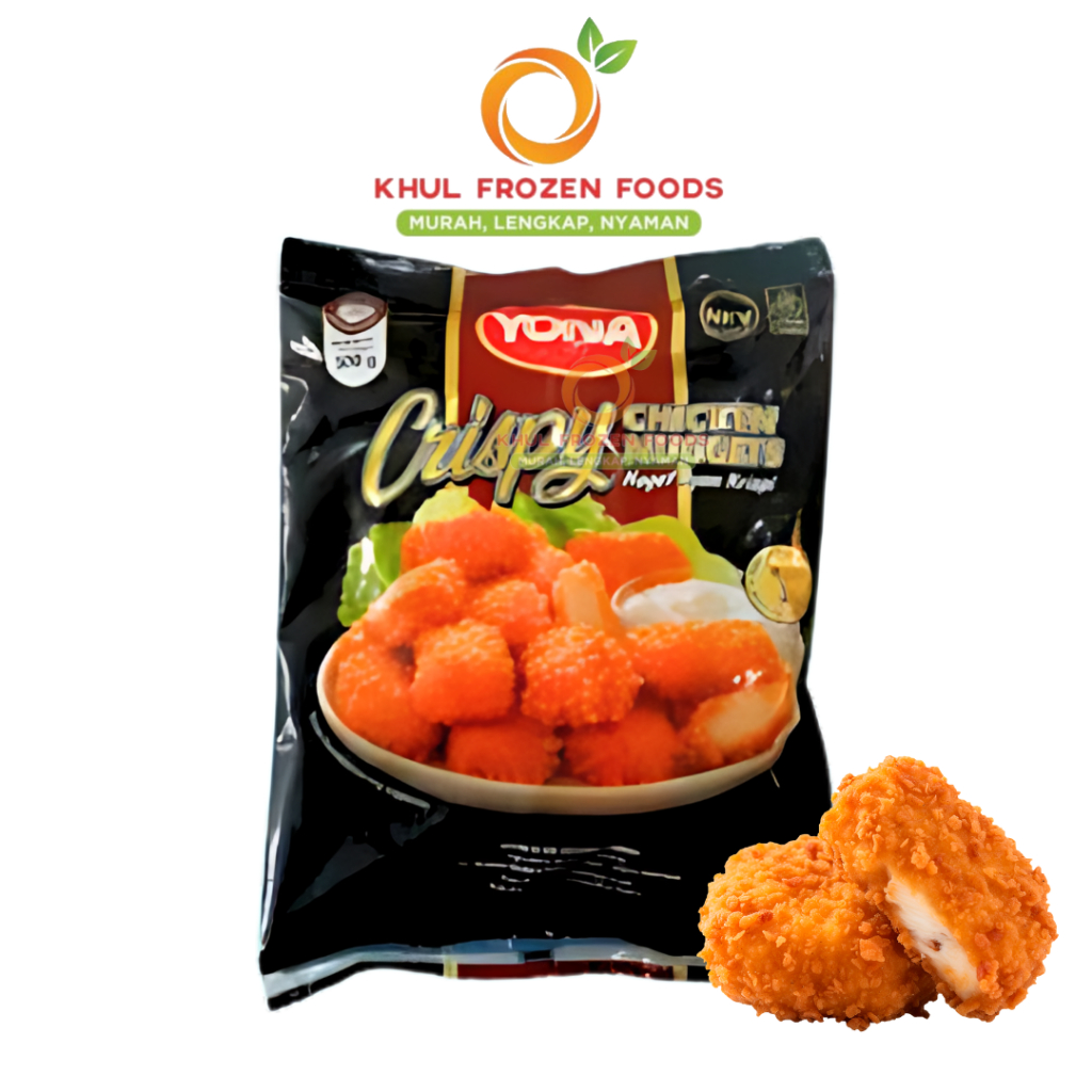 

Yona Crispy Chicken Nugget 500Gr / YONA / Nugget ayam crispy / Nugget frozen / Nugget beku