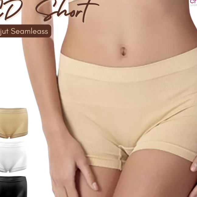 Istimewa Chelyne CD Short Wanita W4 Boyshort  Celana Pendek Bahan Rajut Seamless Sretchable