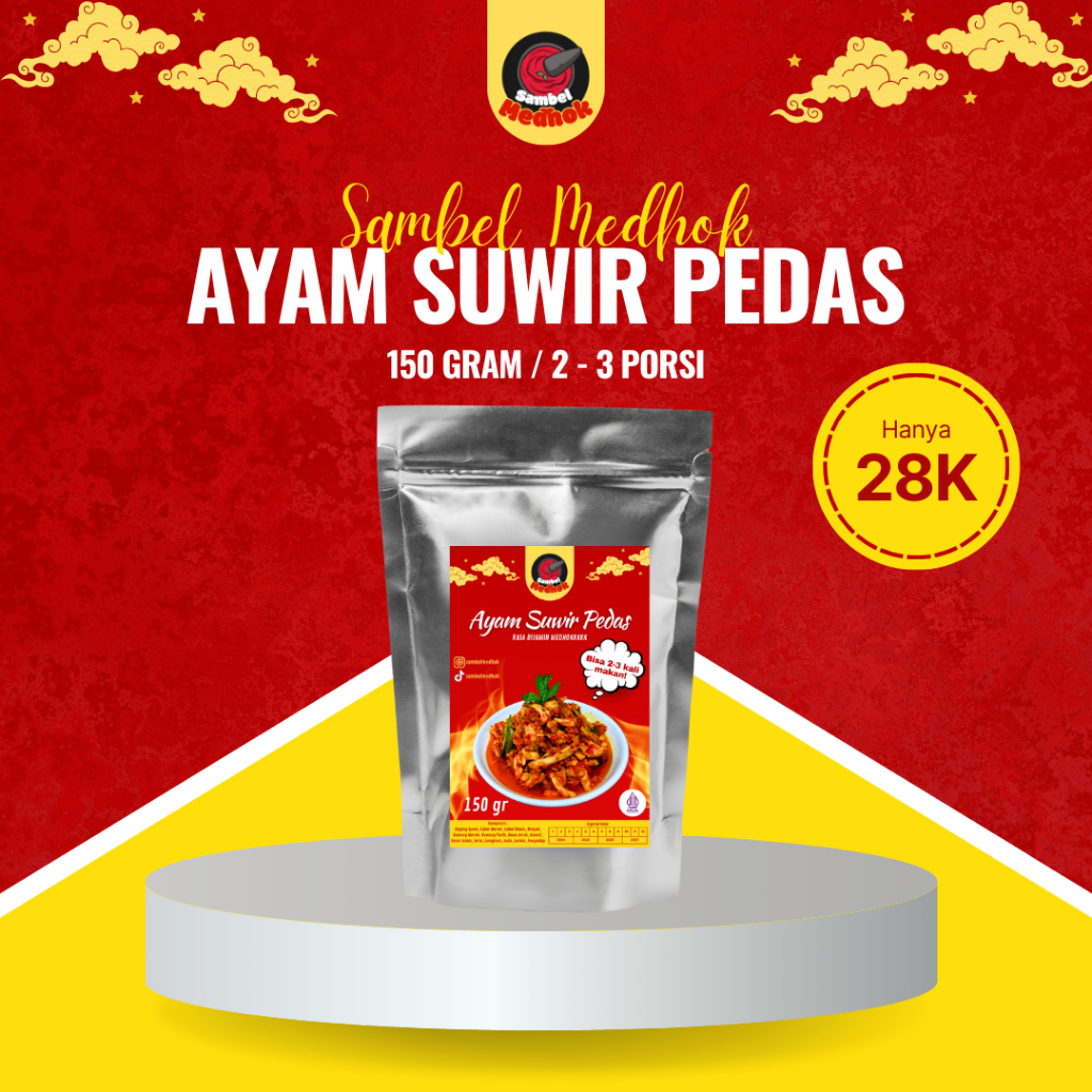 

Sambel Medhok - Ayam Suwir Pedas 100 gram