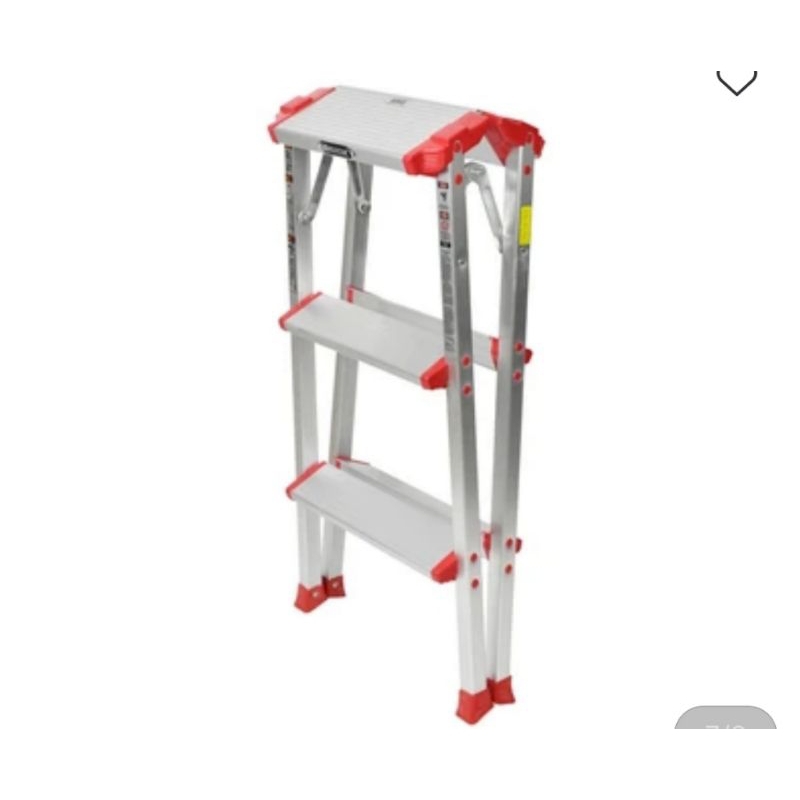 Tangga Lipat Aluminium 3 Step - Merah

