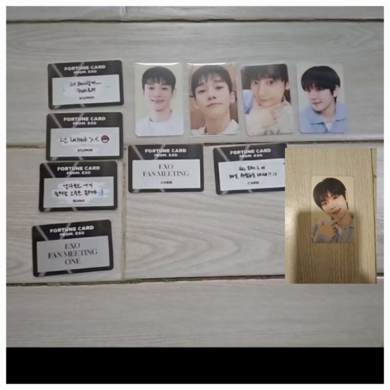 EXO tc treca fortune card fanmeeting fanmeet fm one chen chanyeol jongdae pcy baekhyun bbh pc photoc
