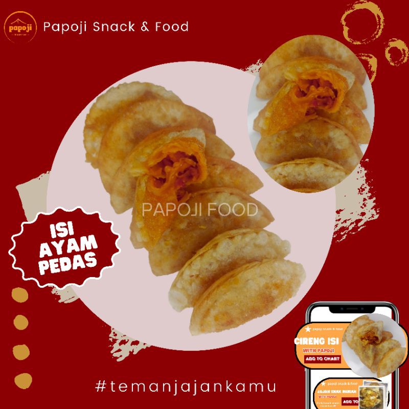 

Cireng Isi Ayam Suwir Pedas Enak Murah Papoji