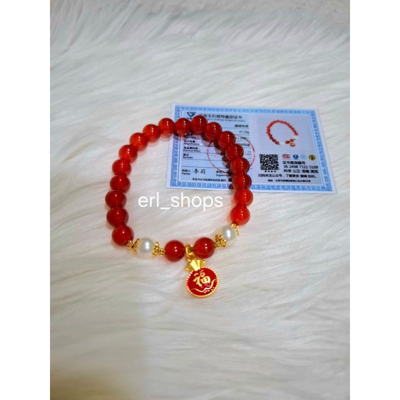 GELANG GIOK MERAH ASLI HONGKONG GELANG GIOK HONGKONG