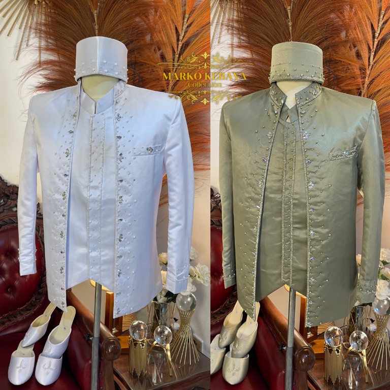 KODE W23U Beskap pengantin  Beskap pengantin pria  Beskap pengantin putih  Beskap pengantin premium 