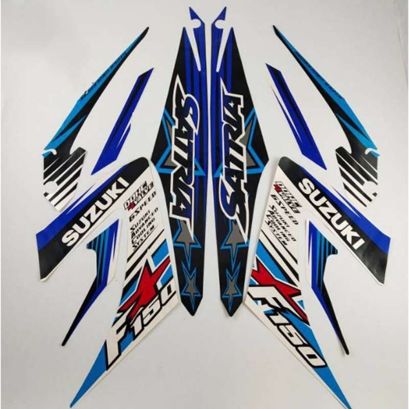 Striping stiker body motor suzuki satria fu tahun 2014 lis body motor satria FU standar striping suz