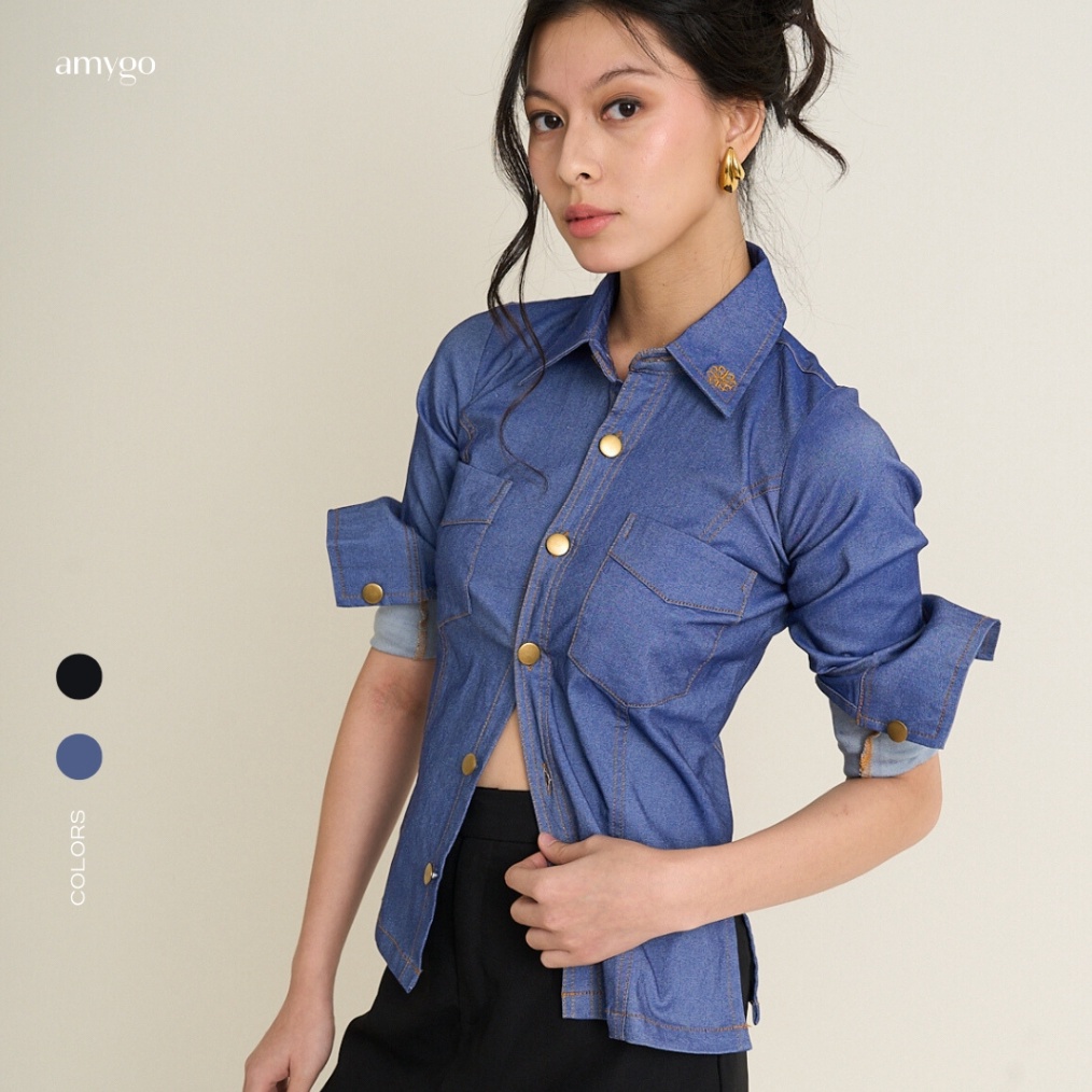KODE C88Q Amygo Store  Anagram Malon Denim Shirt