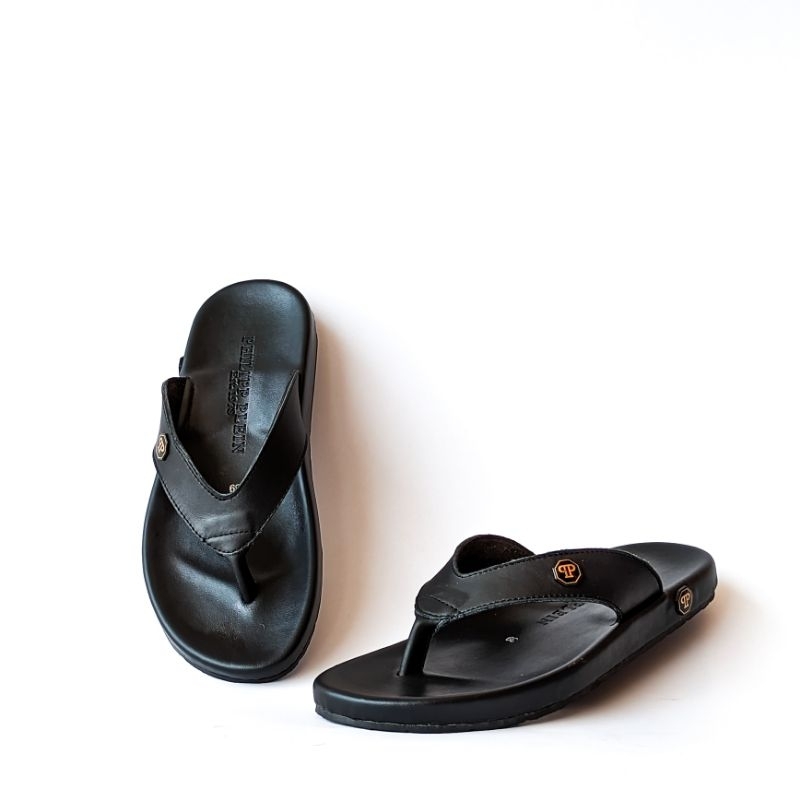 Sandal Jepit import Philipp Plein original kulit asli 100%