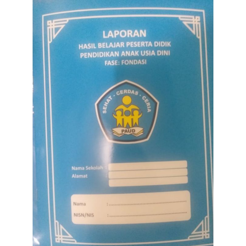 

Buku raport paud