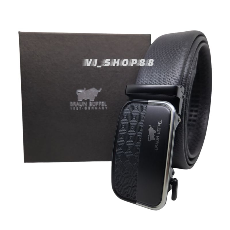 BRAUN BUFFEL Sabuk Pinggang Otomatis Gesper Pria Modern