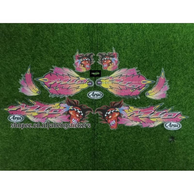 STRIPING TRANSPARAN MIO SPORTY MOTIF ARAI RUSSELL