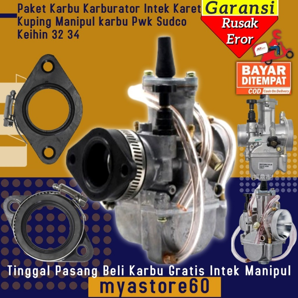 Paketan Karbu Karburator Pwk Sudco Gratis Intek Manipul Kuping Karburator Pwk Sudco 32 34 Keihin Pwk