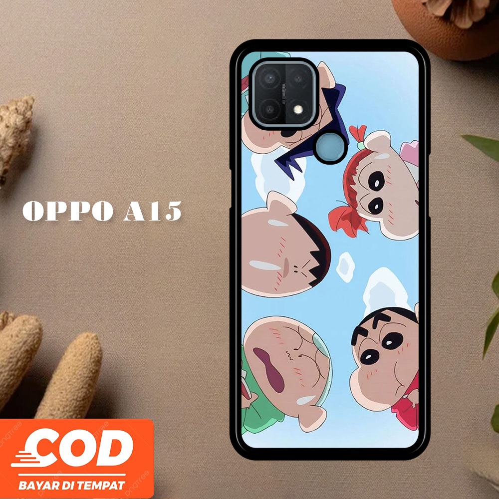 [A06] Shinchan Casing OPPO A15 Case Pelindung Hp Keren Lucu Viral Unisex Terbaru