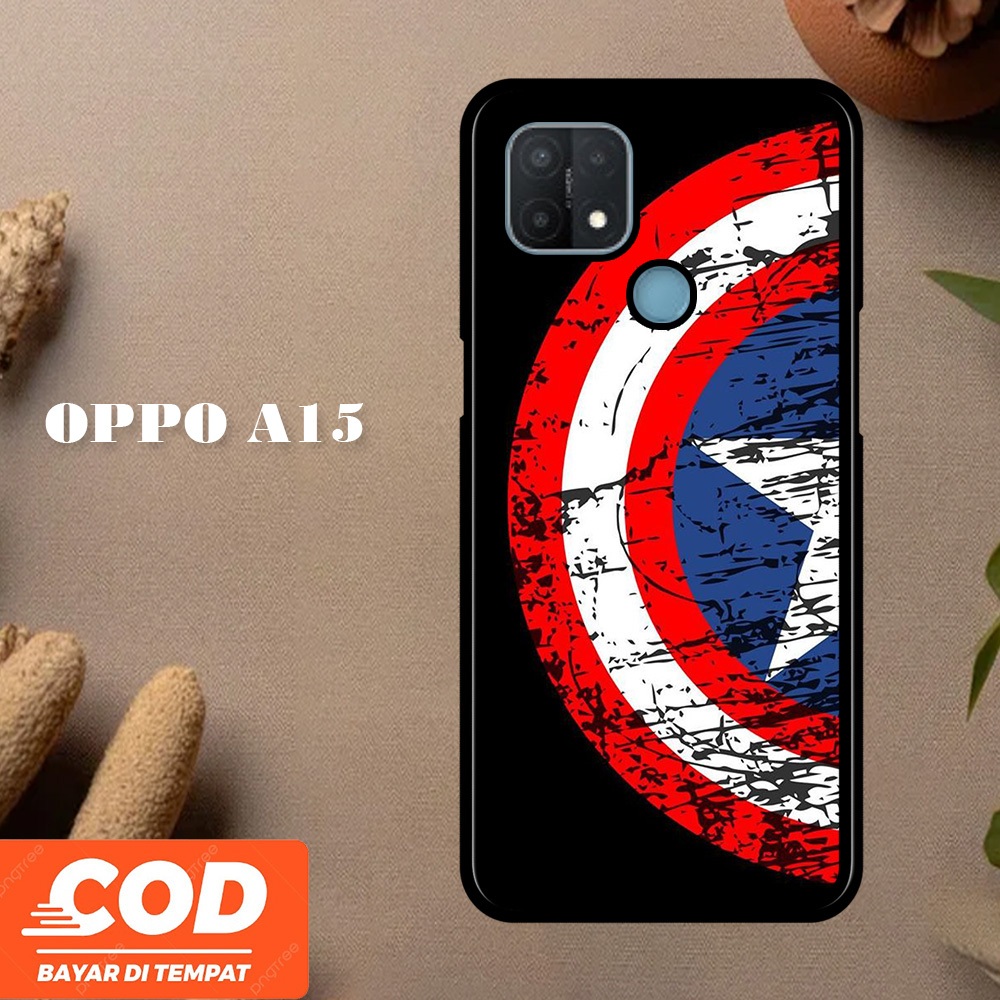 [A09] Captain America Casing OPPO A15 Case Pelindung Hp Keren Lucu Viral Unisex Terbaru