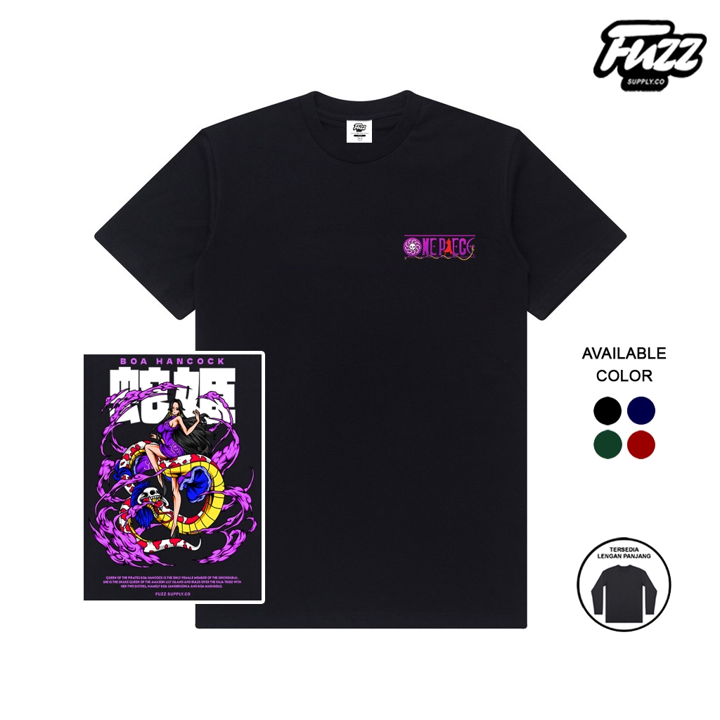 Fuzz - Kaos Anime One Piece Boa Hancock Tshirt Baju Distro Manga Pria Dan Wanita