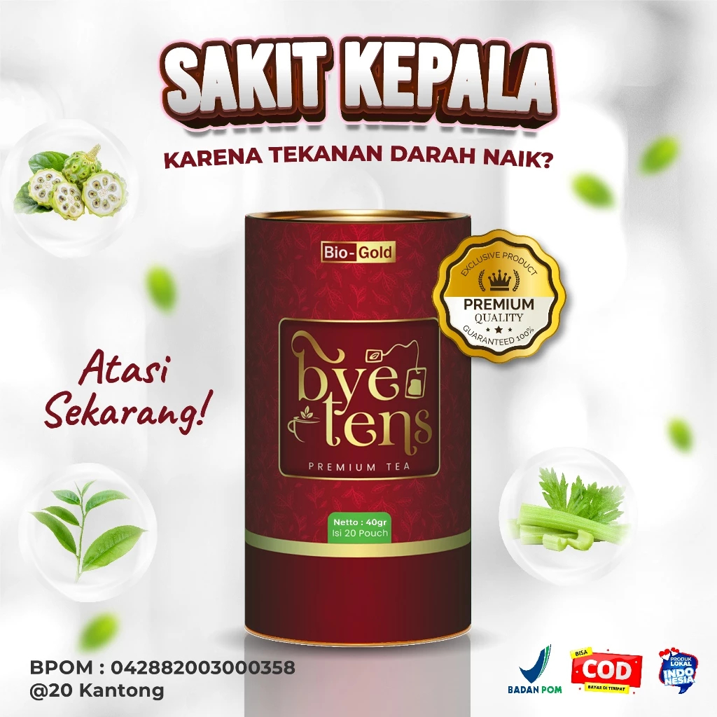 

Teh Hipertensi BYE TENS BIO GOLD Biogold Efektif Menurunkan Darah Tinggi Kolesterol Halal Bpom