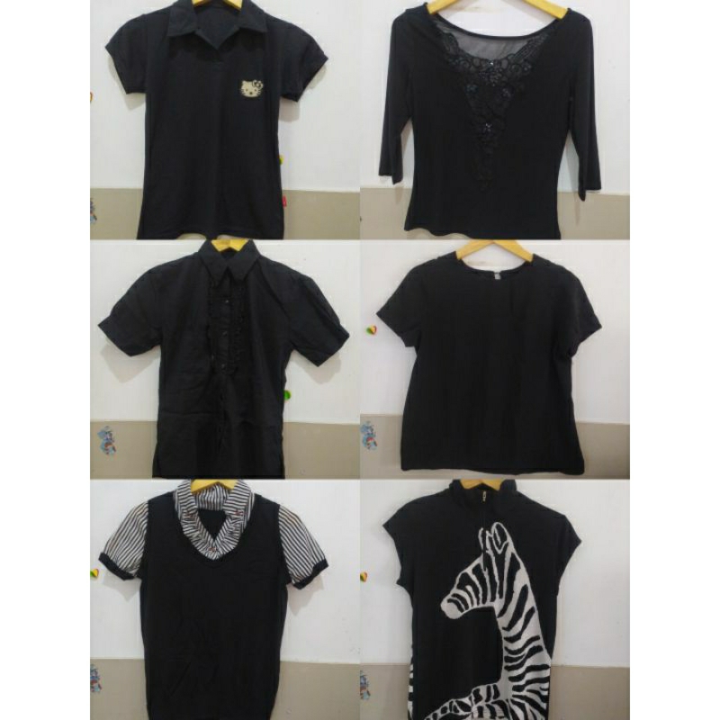 preloved baju hitam|atasan wanita|outfit wanita warna hitam|baju cantik|baju murce