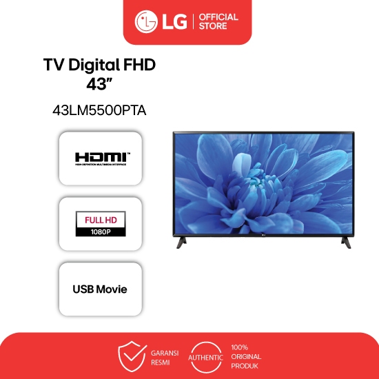 LG Televisi / TV FHD 43" - 1080p Dynamic Color Active HDR Virtual Surround | 43LM5500PTA