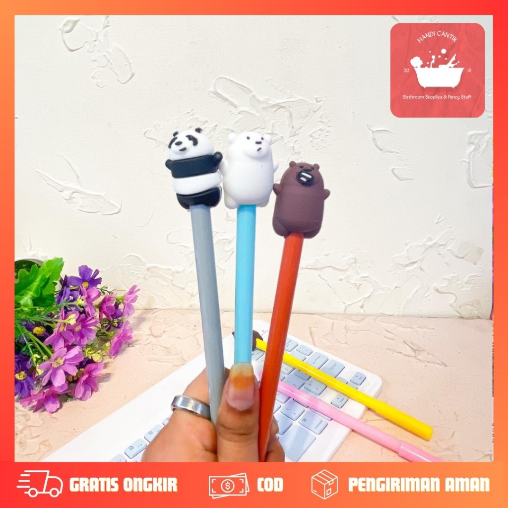 

PULPEN GEL WBB WE BARE BEARS LUCU IMUT KADO UNIK KOREA AESTHETIC COD