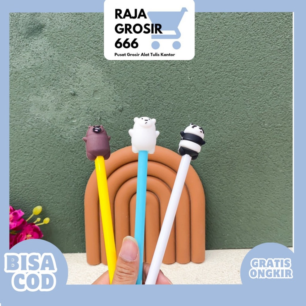 

PULPEN GEL WBB WE BARE BEARS LUCU IMUT BERUANG GEMAS KADO UNIK KOREA AESTHETIC COD