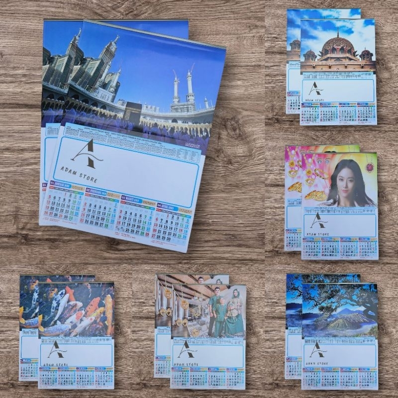 

kalender tahun 2025 JM2 3 lembar 4 bulanan ukuran 38x54cm banyak varian gambar(terima castume cetak merek)