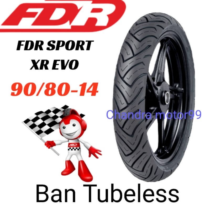 BAN FDR SPORT XR EVO 90/80-14 TUBELESS 90 80 14