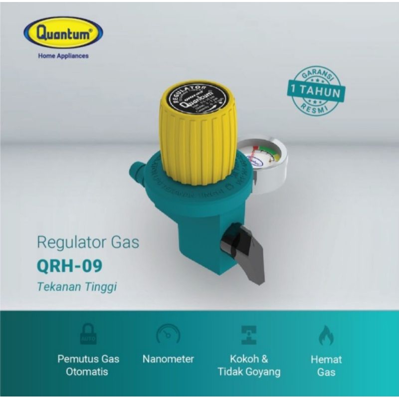 Regulator kompor gas tekanan tinggi Quantum QRH-09 GB