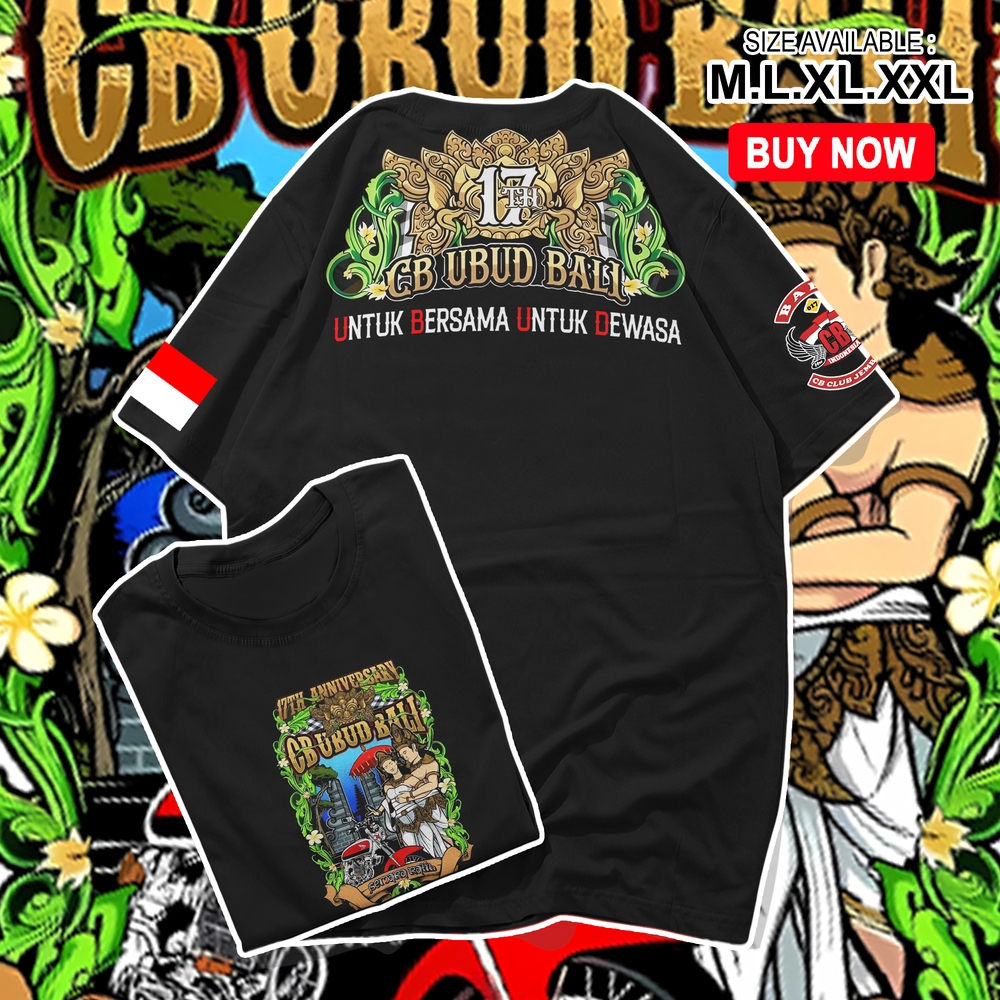 KAOS ANNIVERSARY CB UBUD BALI 17TH 2024 ORIGINAL