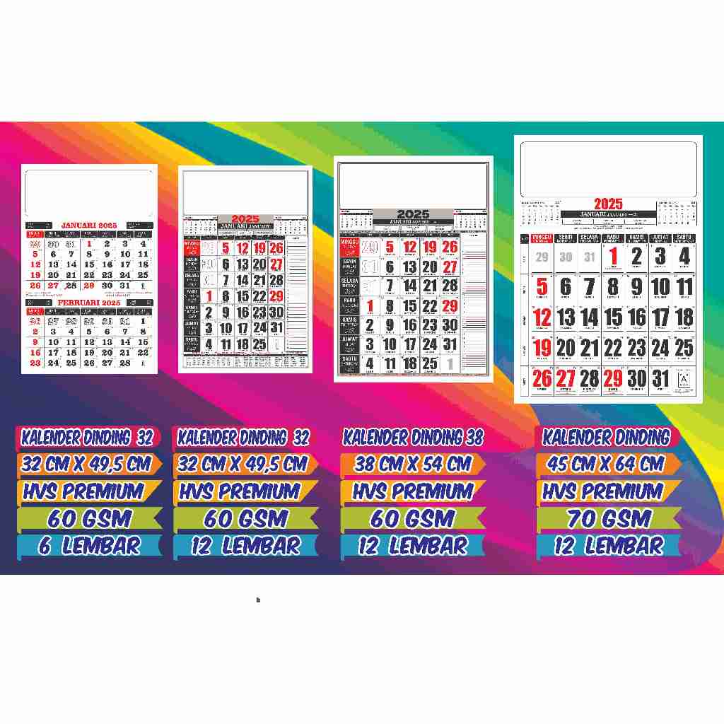 

CUSTOM NAMA USAHA KALENDER 32 100PCS