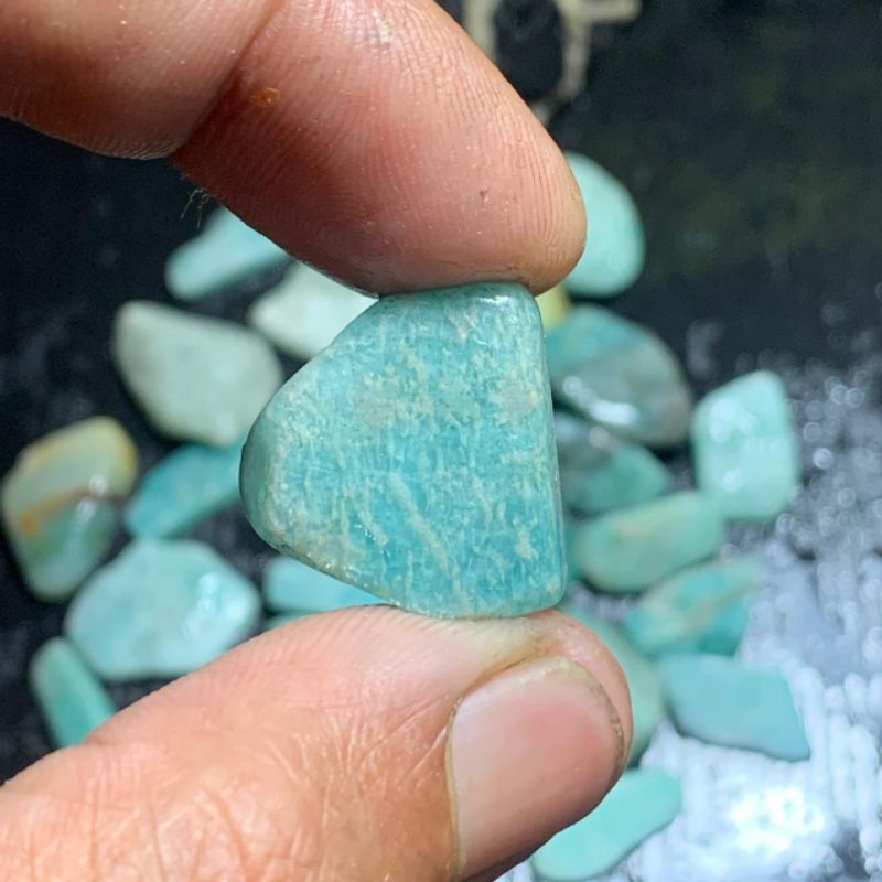 Batu Amazonite/bahanan batu Amazonite/lempengan batu Amazonite natural 100% asli batu alam. kita pen