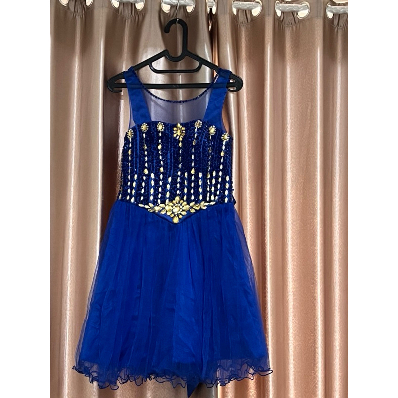 (SaleLast Item) 434 Midi Dress/Gaun Pesta Biru Dongker