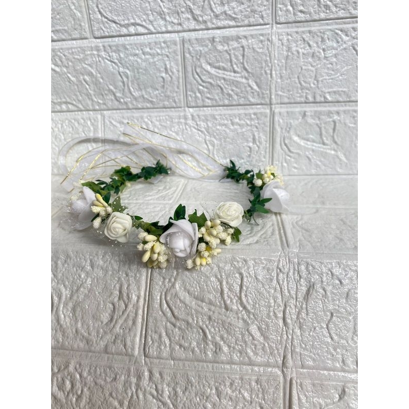flower crown /bando bunga putih