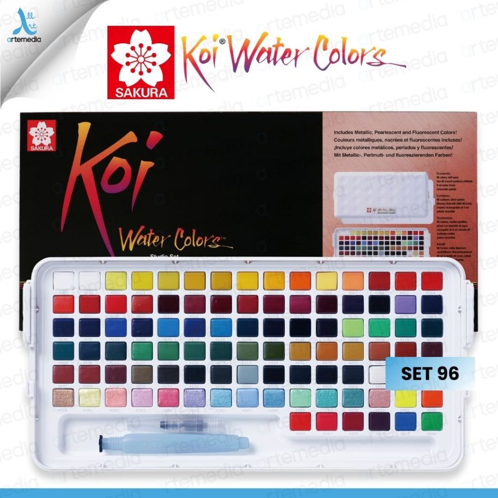 

Sakura Koi Watercolor 96 Studio Set Sketch Box Cat Air