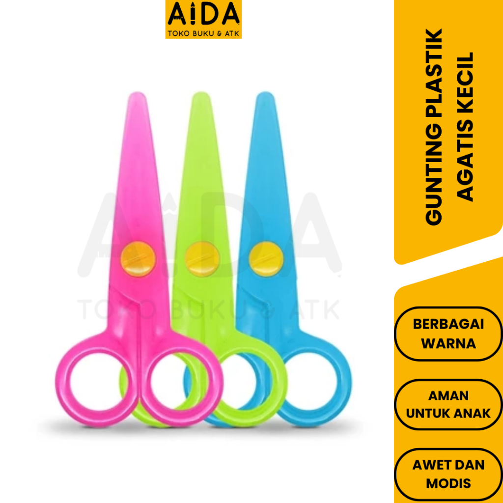

Gunting Kertas Plastik Anak AGATIS - Warna Neon Aman untuk Anak