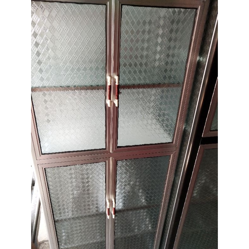 LEMARI PIRING PINTU KACA MOTIF UKURAN KECIL KUALITAS SUPER PREMIUM HARGA MURAHHH
