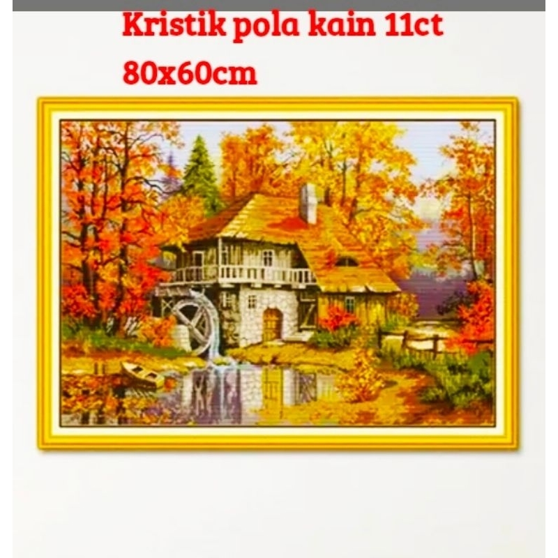 DIY PAKET KRISTIK RUMAH MUSIM GUGUR AUTUMN WATERMILL