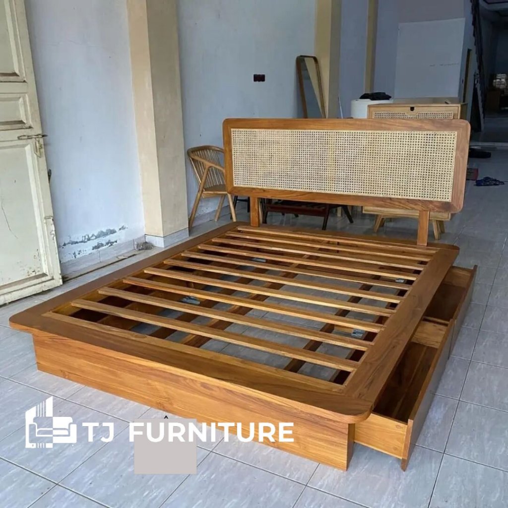 Dipan Jati Rotan Minimalis Japanes | TJ Furniture