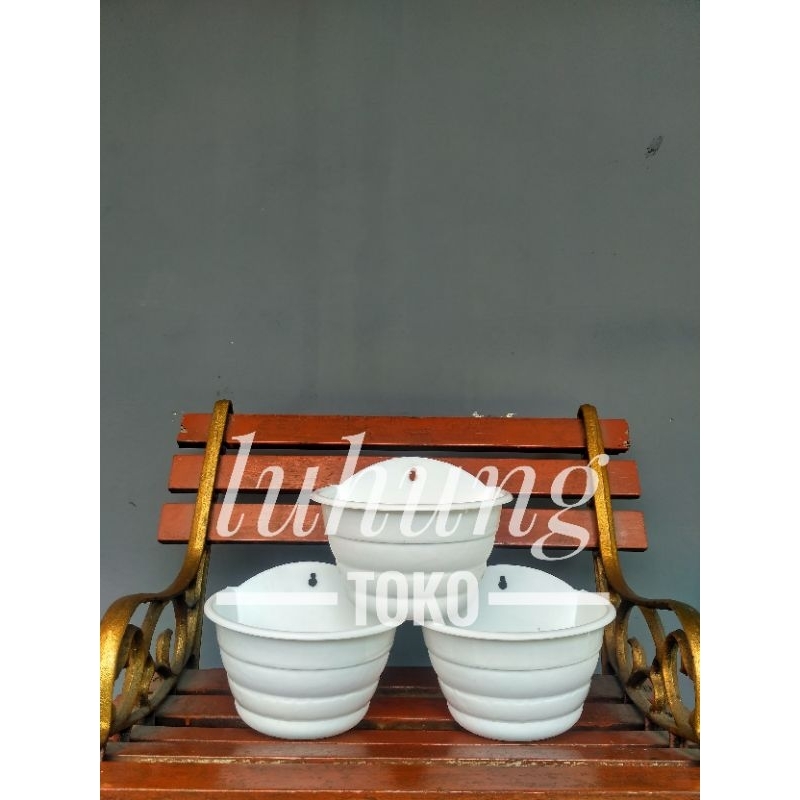 Pot tanaman/bunga dinding cantik NKT busur motif tawon minimalis - pot tempel